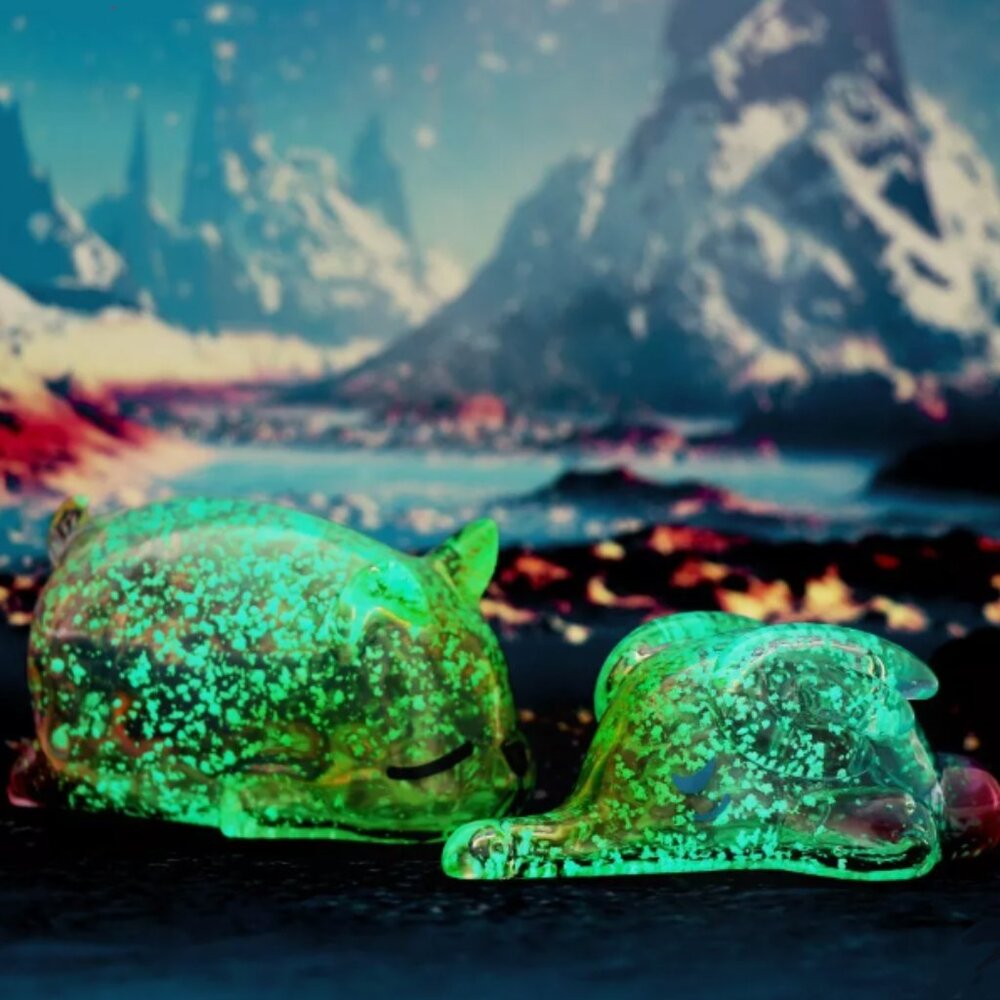 Unbox Industries GID Flake Edition Daydream Nimbus and Sleeping Elfie Sofubi Set